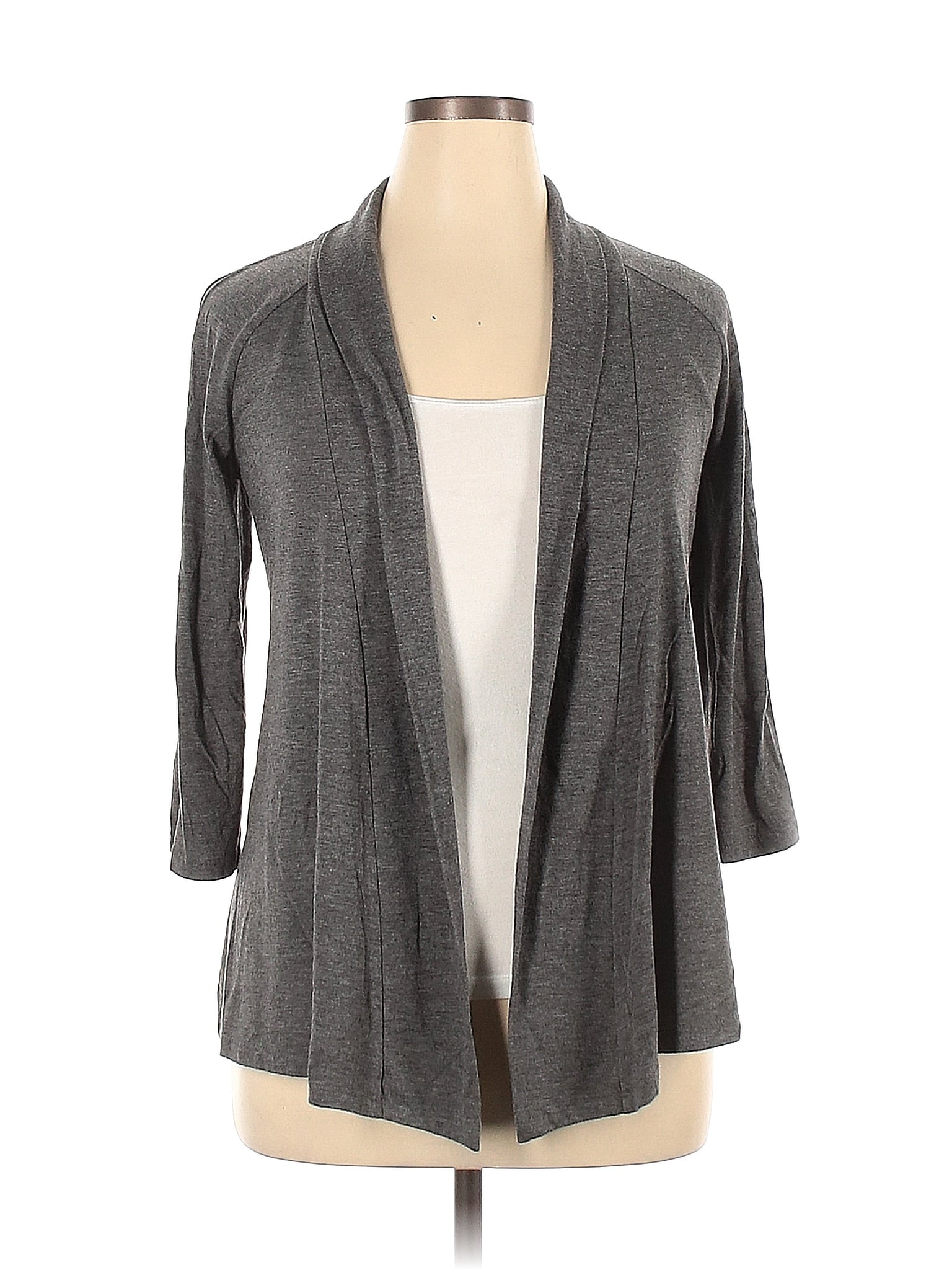 AB Studio Color Block Gray Cardigan Size XL - 37% off | thredUP