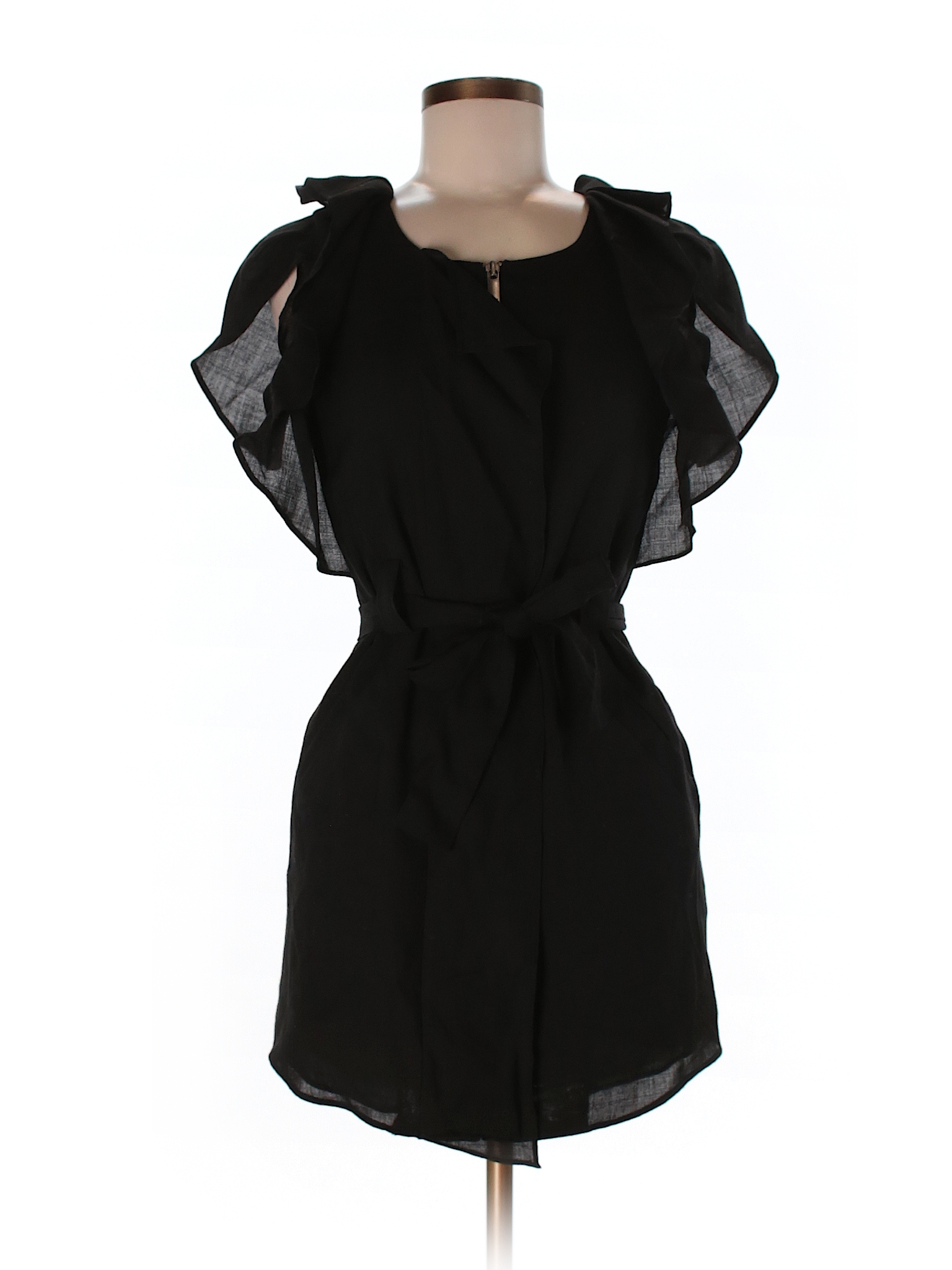 Armani Exchange 100% Wool Solid Black Wool Dress Size 0 - 86% off | thredUP