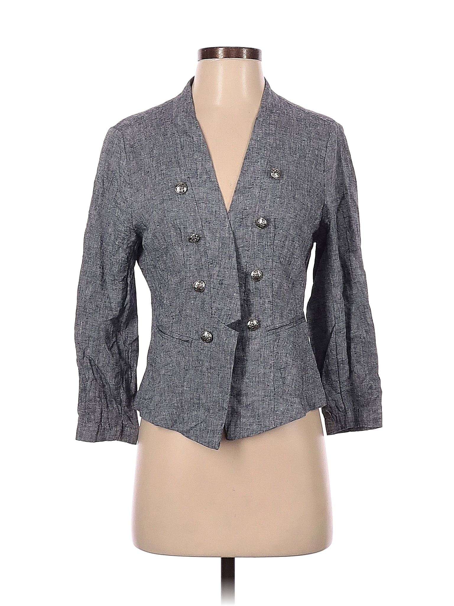 Kate Rosy Marled Tweed Chevron-herringbone Gray Jacket Size S - 76% off ...