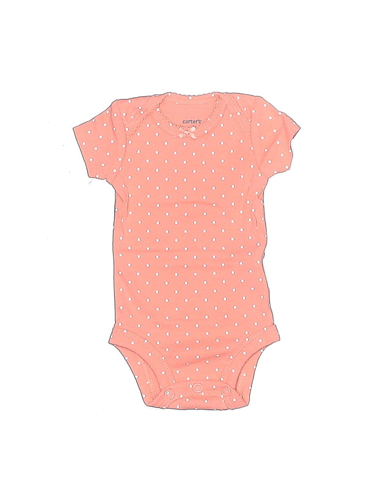 Click to view more detailed imagery on our partner's website Pre-owned Carter's Babies' Short Sleeve Onesie In Pink