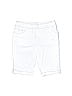 Eric Casual Solid White Denim Shorts Size 12 - photo 1