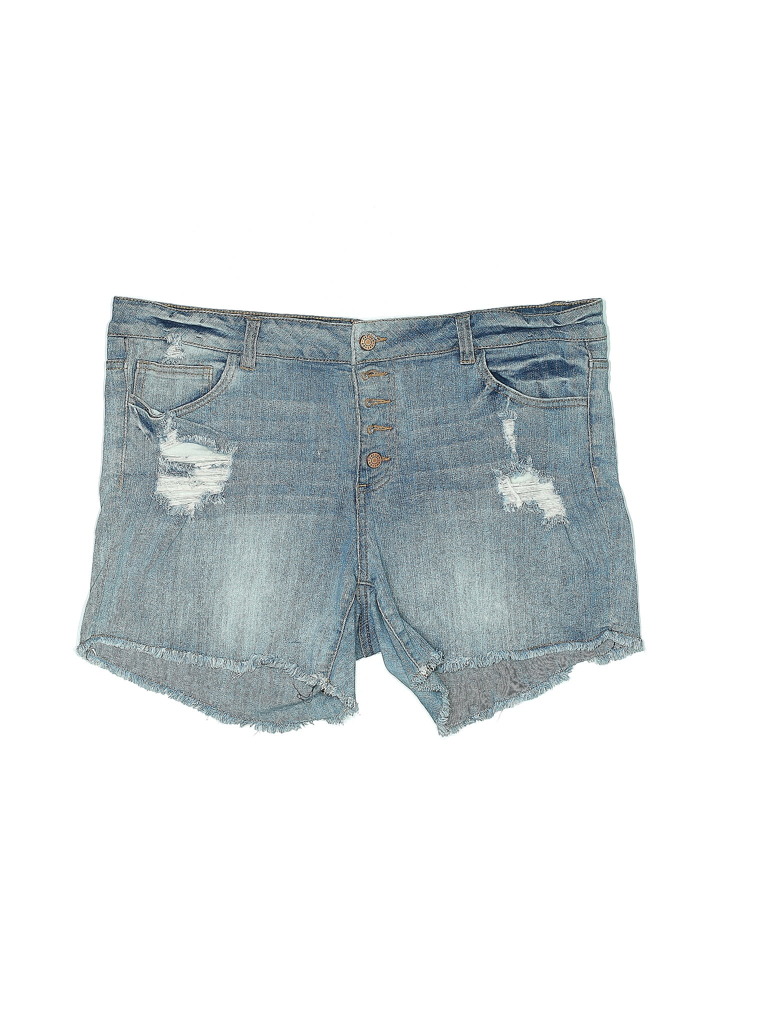 Refuge Blue Denim Shorts Size 20 (Plus) - 42% off | thredUP