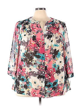 JM Collection 3/4 Sleeve Blouse (view 1)