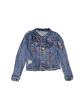 Sequin Floral Denim Jacket Blue, Girls' Coats & Jackets