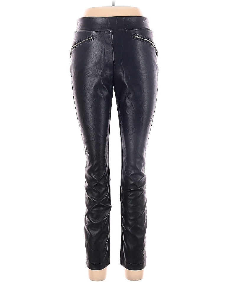 Belle By Kim Gravel 100% Polyurethane Black Faux Leather Pants Size 10 ...