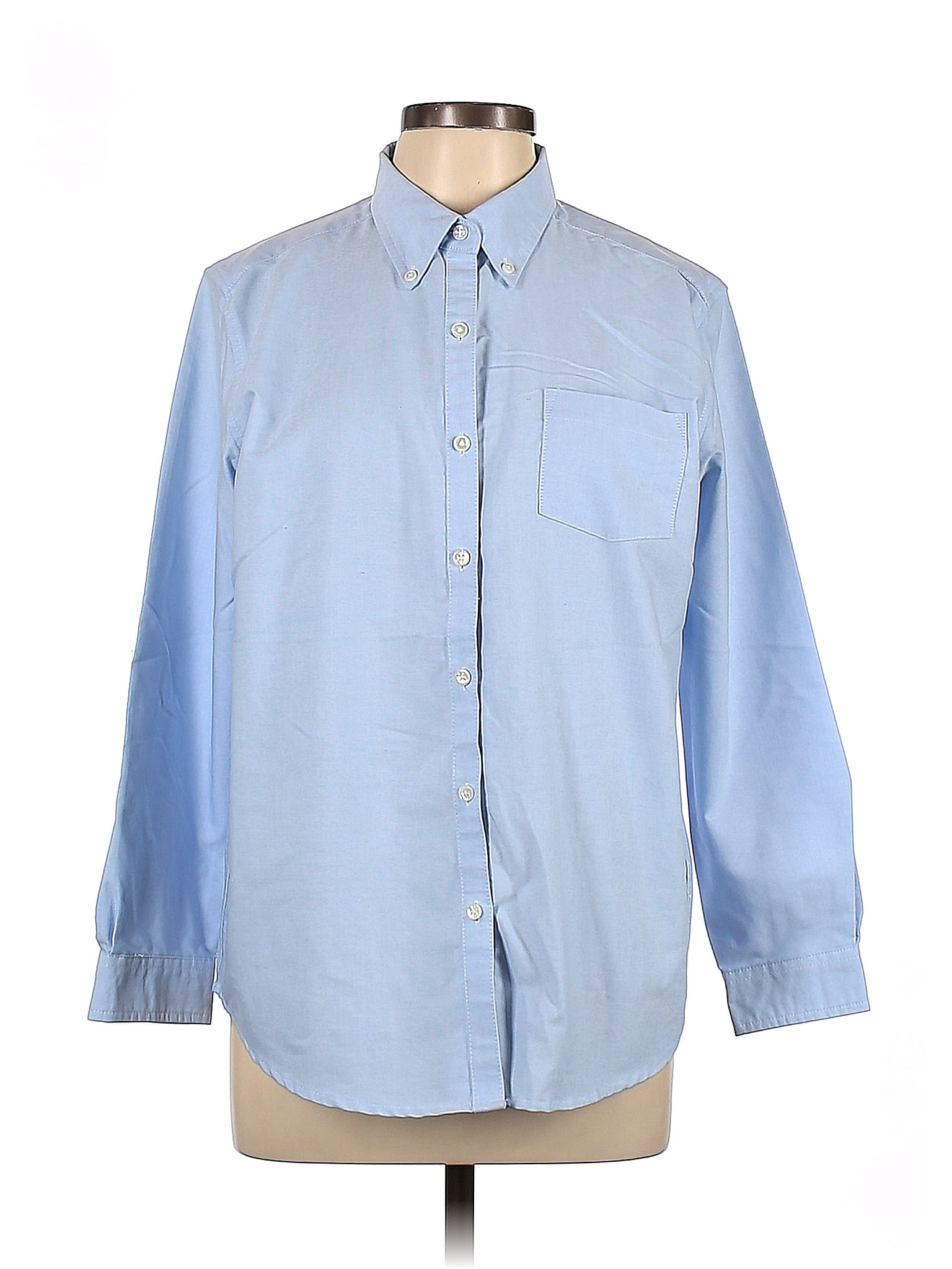 Cabin Creek Blue Long Sleeve Button-Down Shirt Size 10 - 41% off | thredUP