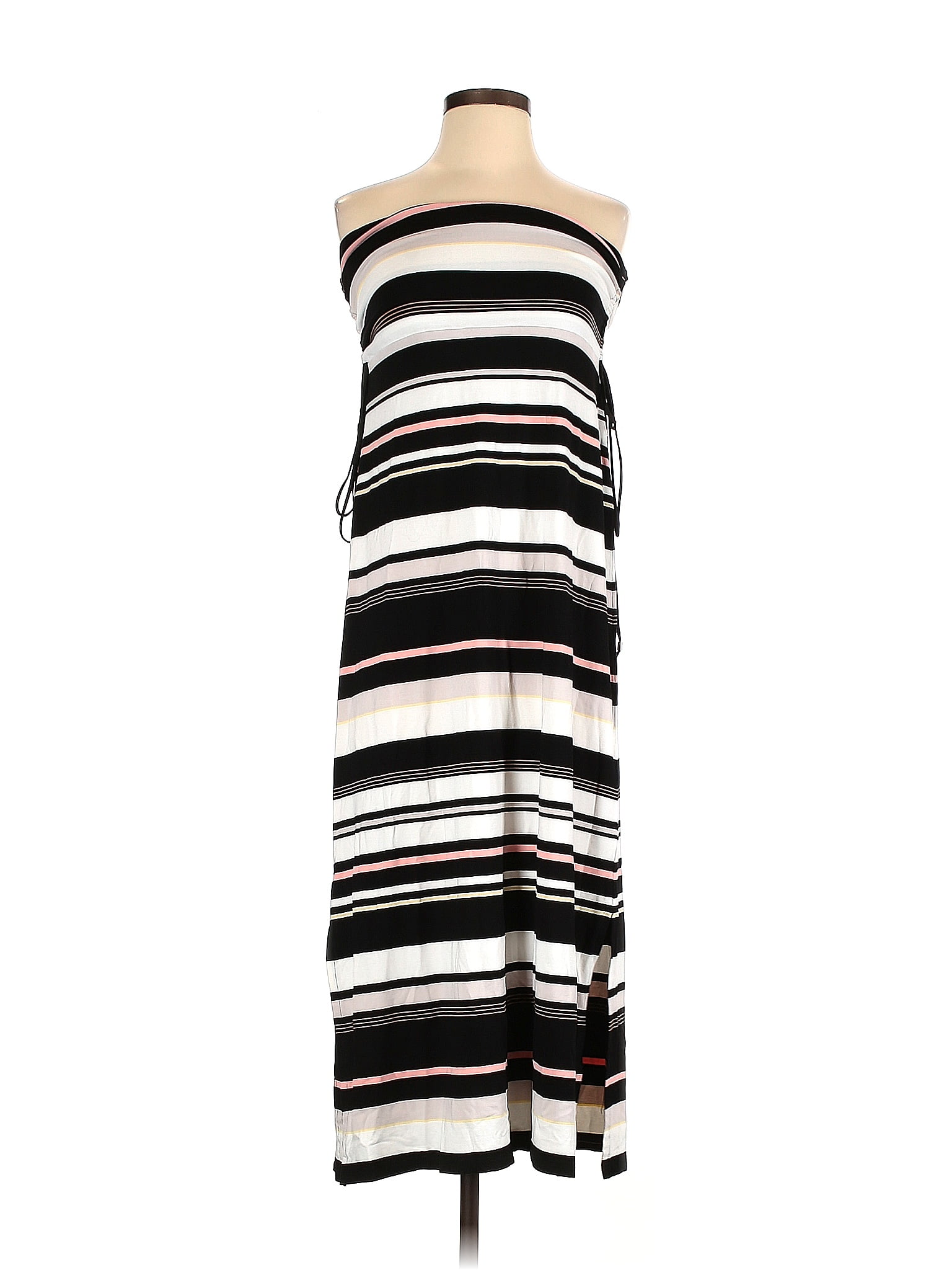 White House Black Market Graphic Stripes Black Casual Dress Size M - 76 ...