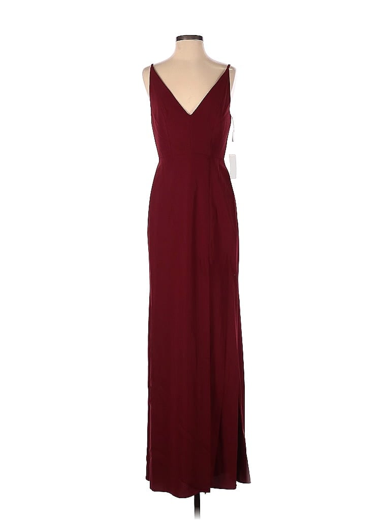Thread Cocktail Dress In Burgundy