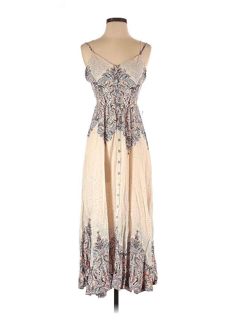 Free People 100% Rayon Multi Color Ivory Casual Dress Size XS - 62% off ...