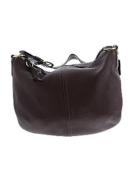 VTG DISSONA Large Black Brown Pebbled Leather Hobo Shoulder Bucket Bag Purse