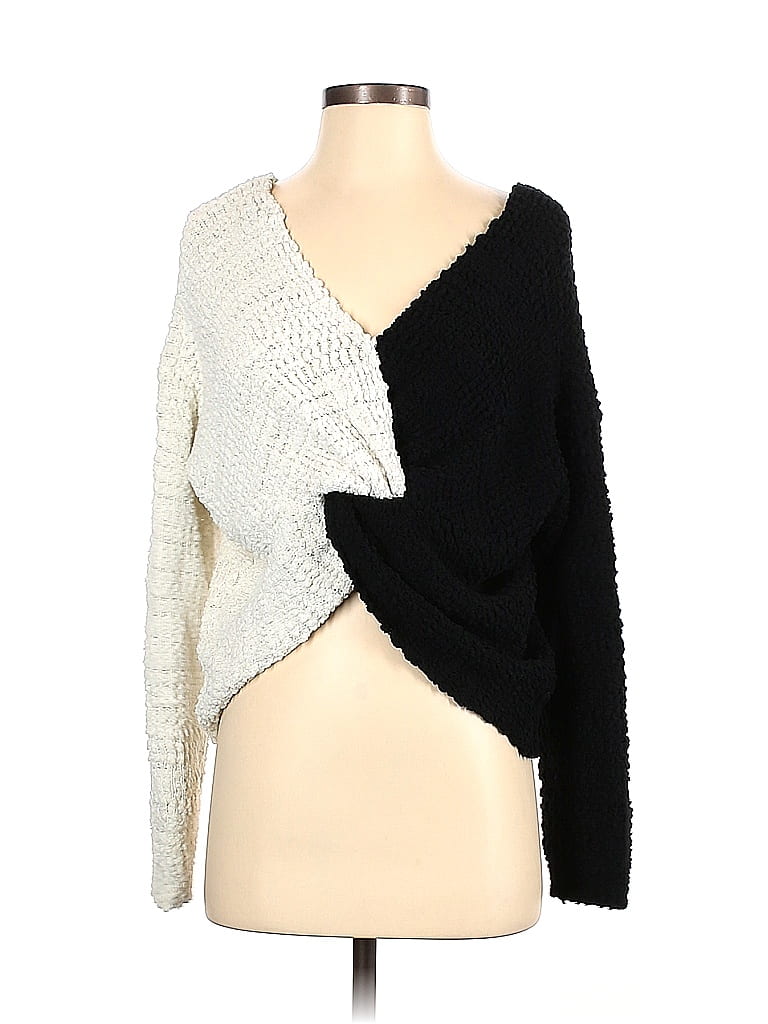 Bobeau Color Block Black Pullover Sweater Size S - photo 1