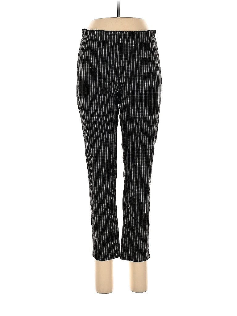 Elle Houndstooth Jacquard Marled Checkered-gingham Grid Plaid Tweed Fair Isle Chevron-herringbone Polka Dots Black Dress Pants Size M - photo 1
