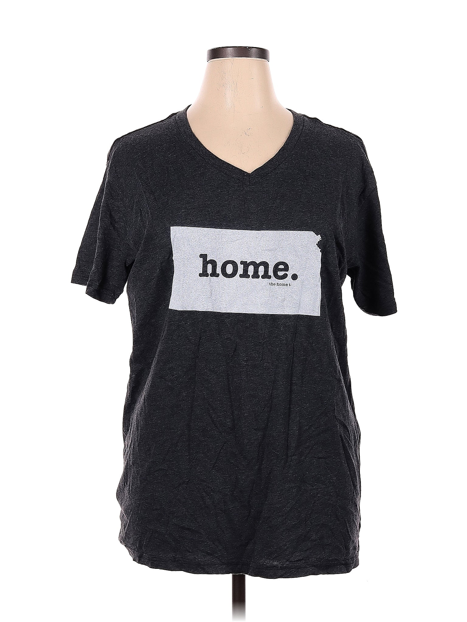 The Home T Gray Black Short Sleeve TShirt Size XL 65 off ThredUp