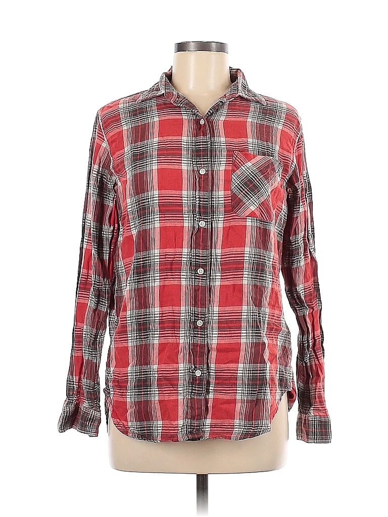 Denim & Supply Ralph Lauren 100% Cotton Red Long Sleeve Button-Down Shirt Size M - photo 1