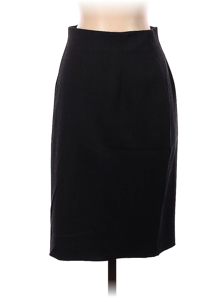 Les Copains Solid Black Gray Wool Skirt Size 40 (IT) - photo 1