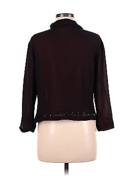 SILK CLUB COLLECTION Long Sleeve Silk Top (view 2)