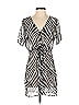 Assorted Brands 100% Polyester Zebra Print Gray Black Swimsuit Cover Up Size P - photo 1