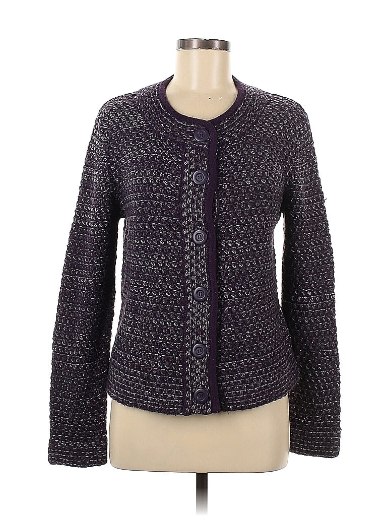 Christopher & Banks Tweed Purple Cardigan Size M - 76% off | thredUP