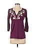 Ann Taylor LOFT Outlet Purple 3/4 Sleeve Blouse Size XXS - photo 1