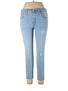 Madewell 9" Mid-Rise Skinny Crop Jeans in Asbury Wash: Button-Front Edition (view 1)