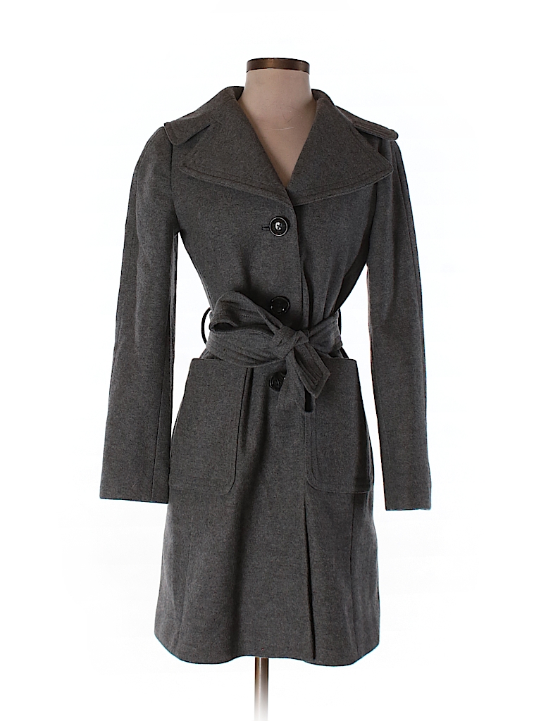 Banana Republic Solid Gray Wool Coat Size XS - 76% off | thredUP