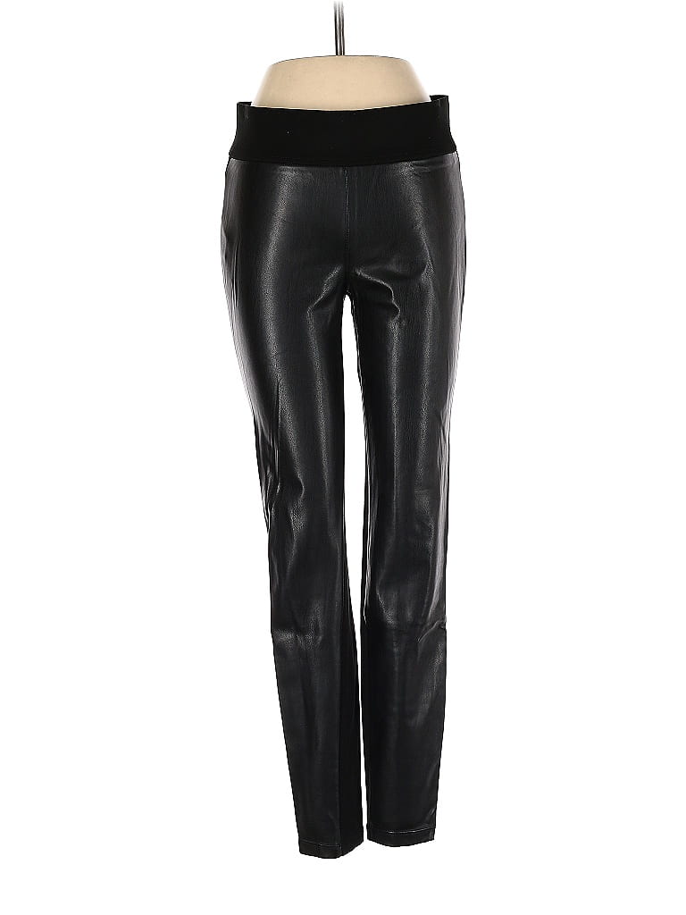 Pre-owned Ann Taylor Loft Faux Leather Pants In Black