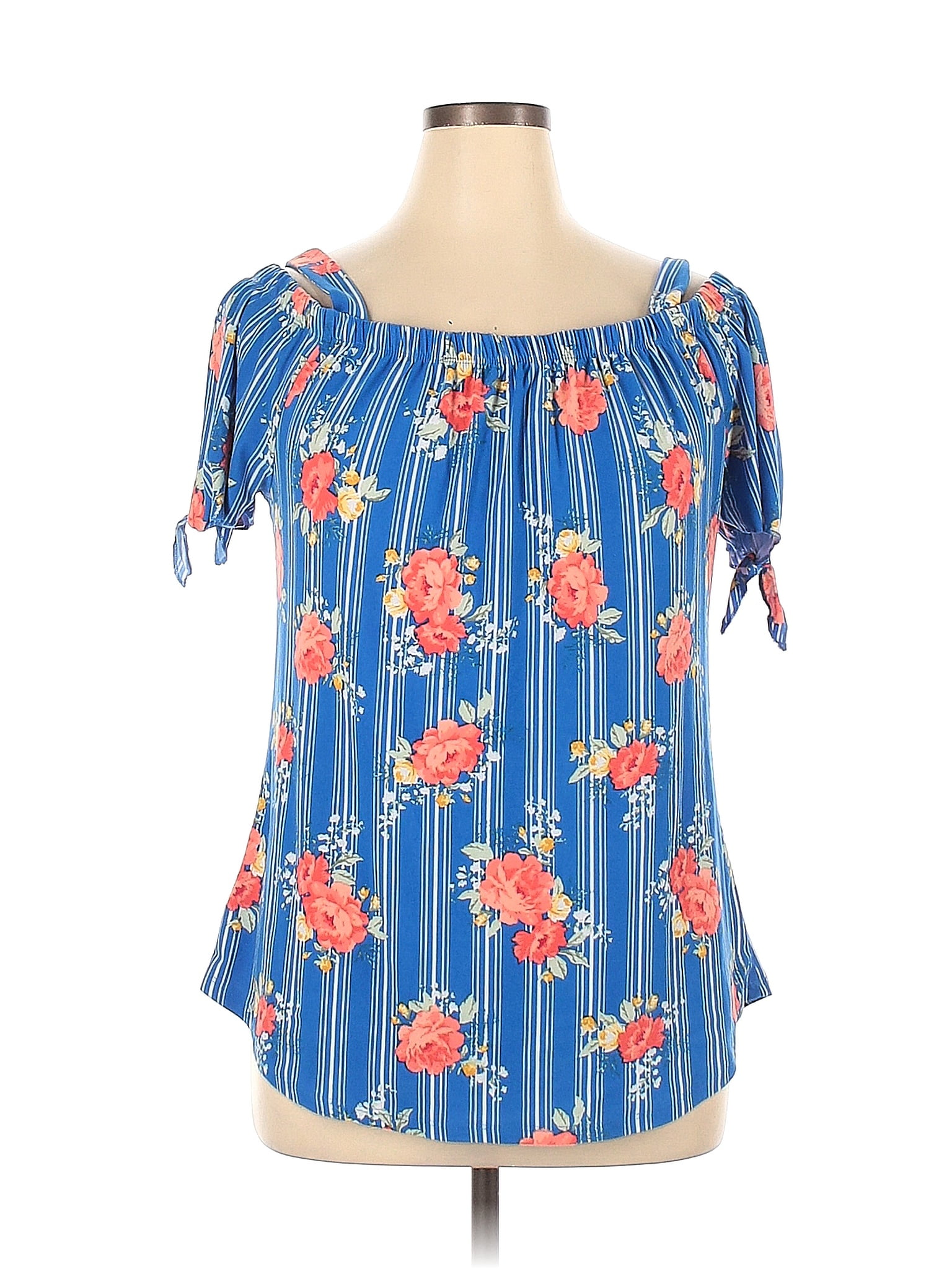 Haut Femme Bobbie Brooks Bleu Marine à Imprimé Floral - Taille S - Occasion Très Bon État