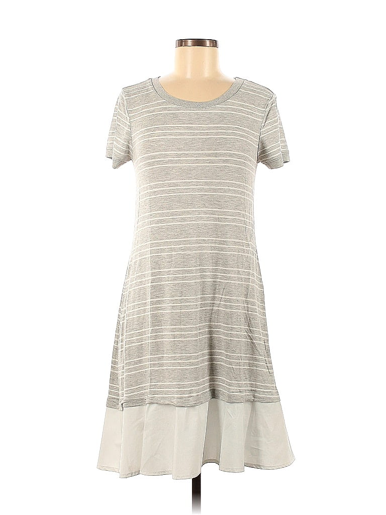 Spense Marled Gray Casual Dress Size M - photo 1