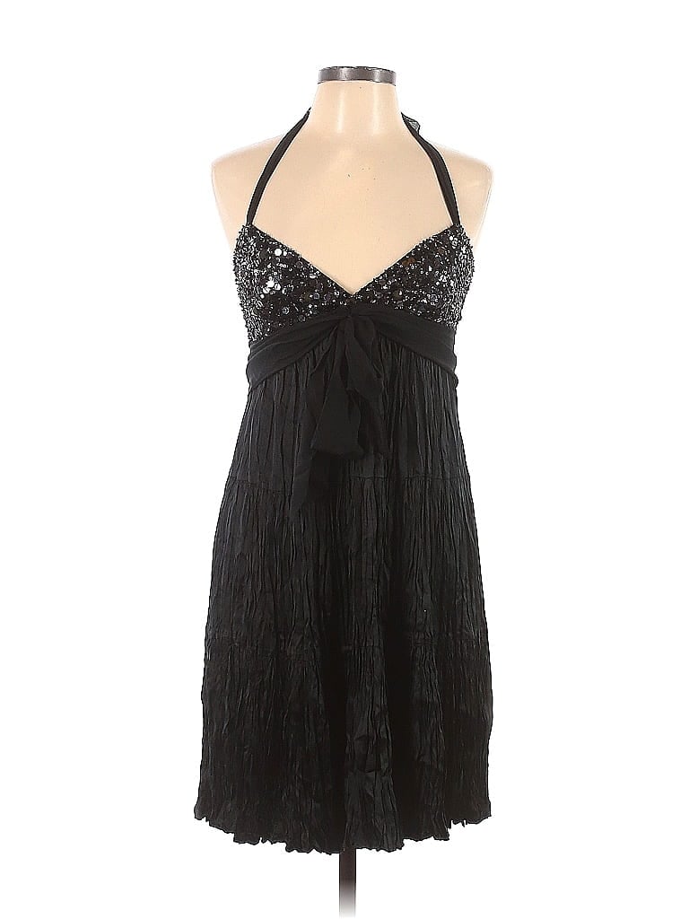 BCBGMAXAZRIA 100% Polyester Black Cocktail Dress Size 10 - photo 1