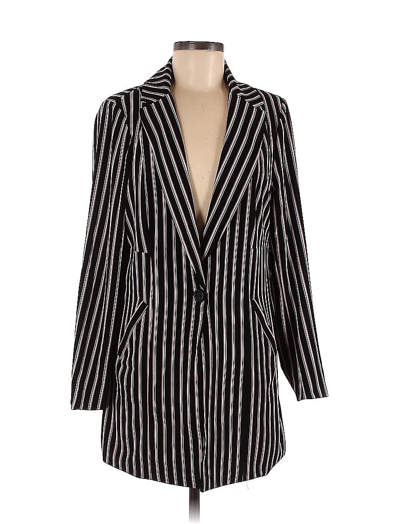 Torrid Stripes Multi Color Black Blazer Size Med Plus (00) (Plus) - 64% ...