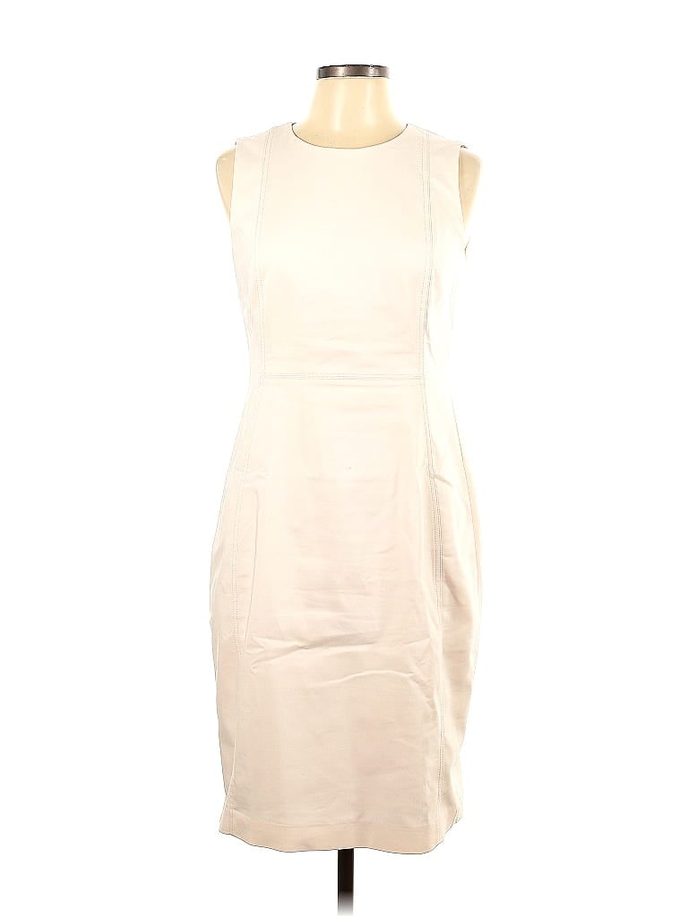 Calvin Klein Solid Ivory Pink Casual Dress Size 10 - 68% off | ThredUp