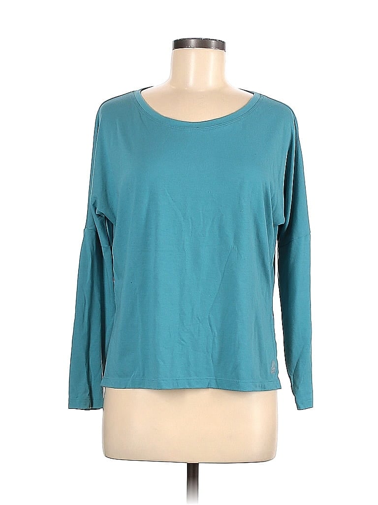 Pre-owned Reebok 3/4 Sleeve T-shirt In Blue