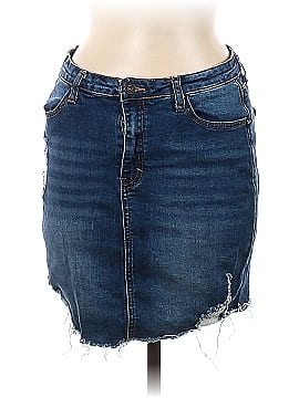 Wax Jean Denim Skirt (view 1)