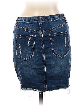 Wax Jean Denim Skirt (view 2)