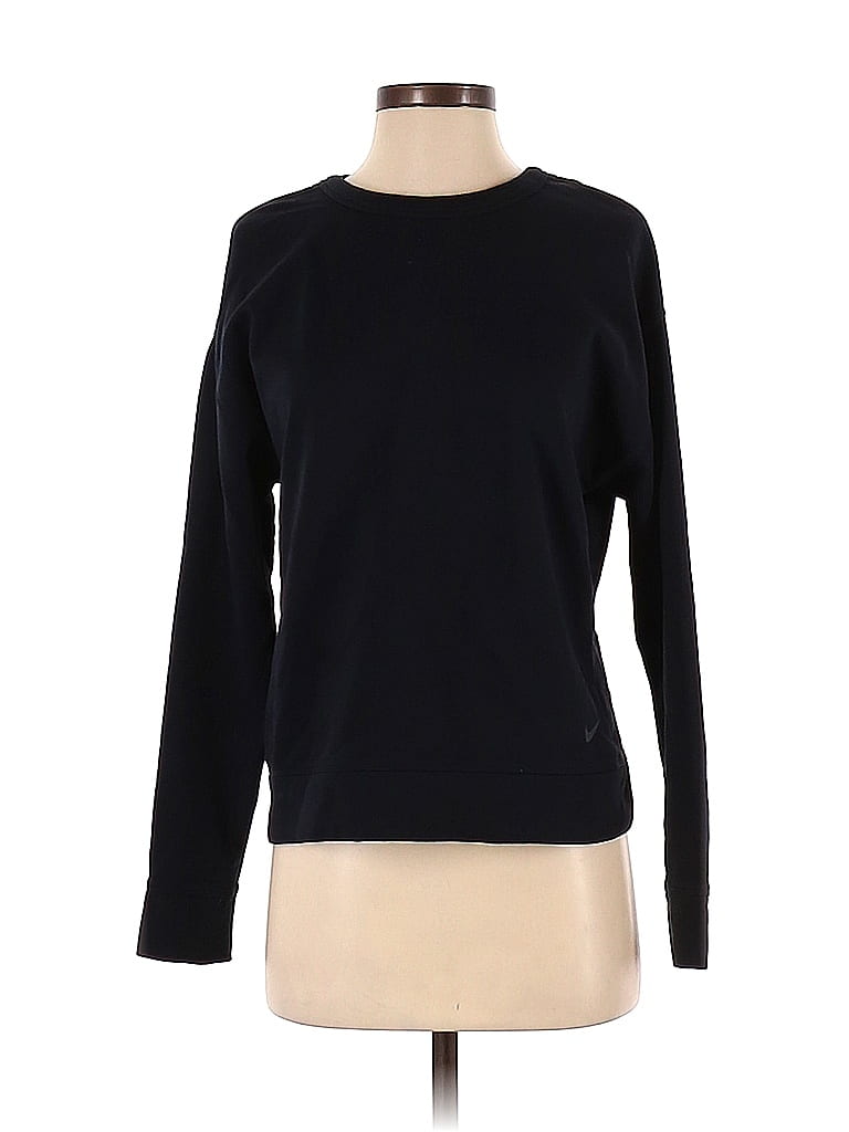 Nike Color Block Solid Black Pullover Sweater Size XS 84 off thredUP