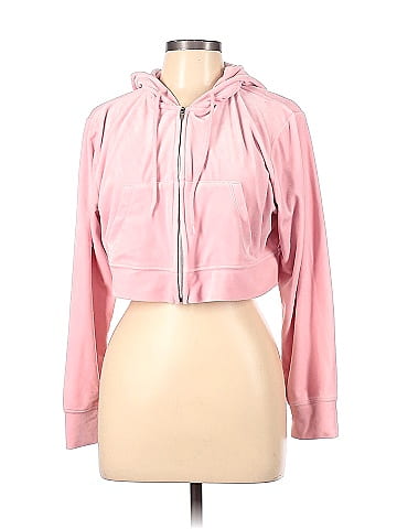 colsie Pink Zip Up Hoodie Size L - 40% off