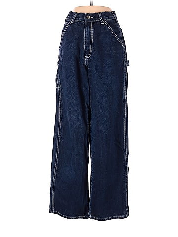 Lucky Brand 100% Cotton Solid Blue Jeans Size 14 - 64% off