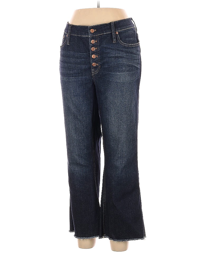 J.Crew Solid Blue Jeans 34 Waist - 75% off | thredUP