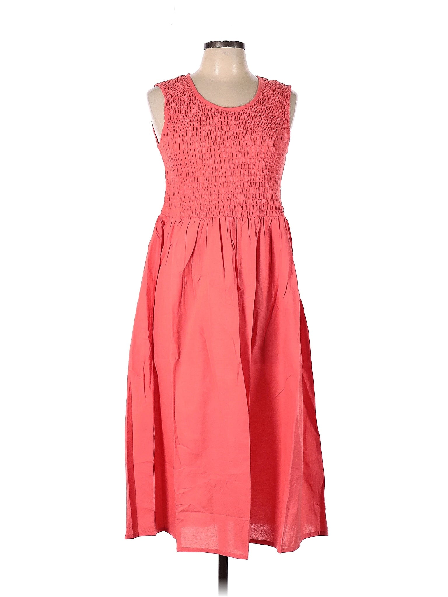 Anthony Richards 100 Cotton Solid Pink Casual Dress Size L 52 off
