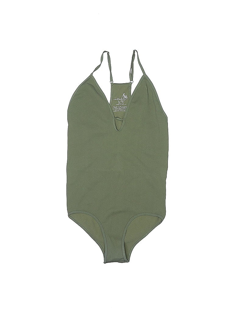 Intimately By Free People Solid Green One Piece Swimsuit Size Xs Sm