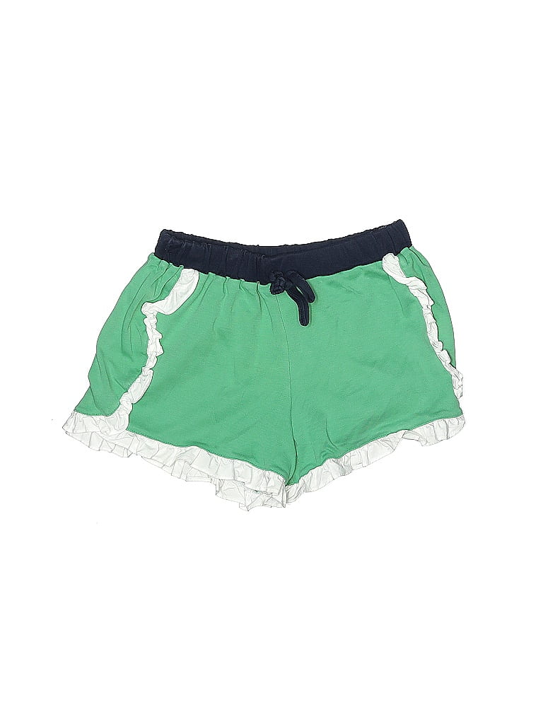 Bella Bliss 100% Cotton Tortoise Color Block Green Athletic Shorts Size 14 - photo 1