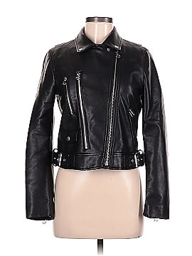 Find more Zara Classic White Leather Jacket for sale at up to 90% off