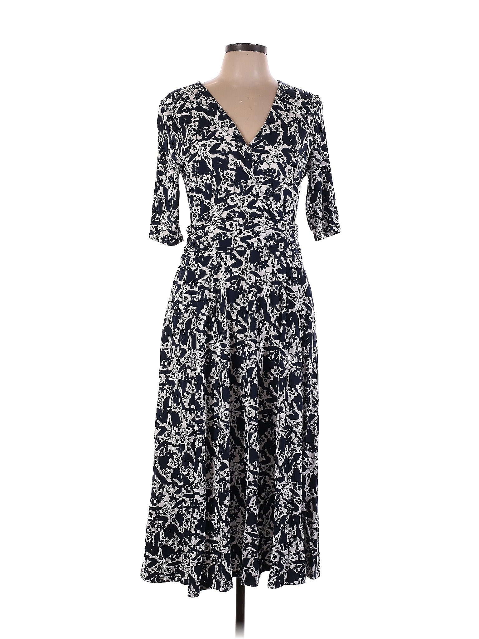 Dress Casual Maxi By Boden In Blue & White, Size: 4 main image 1