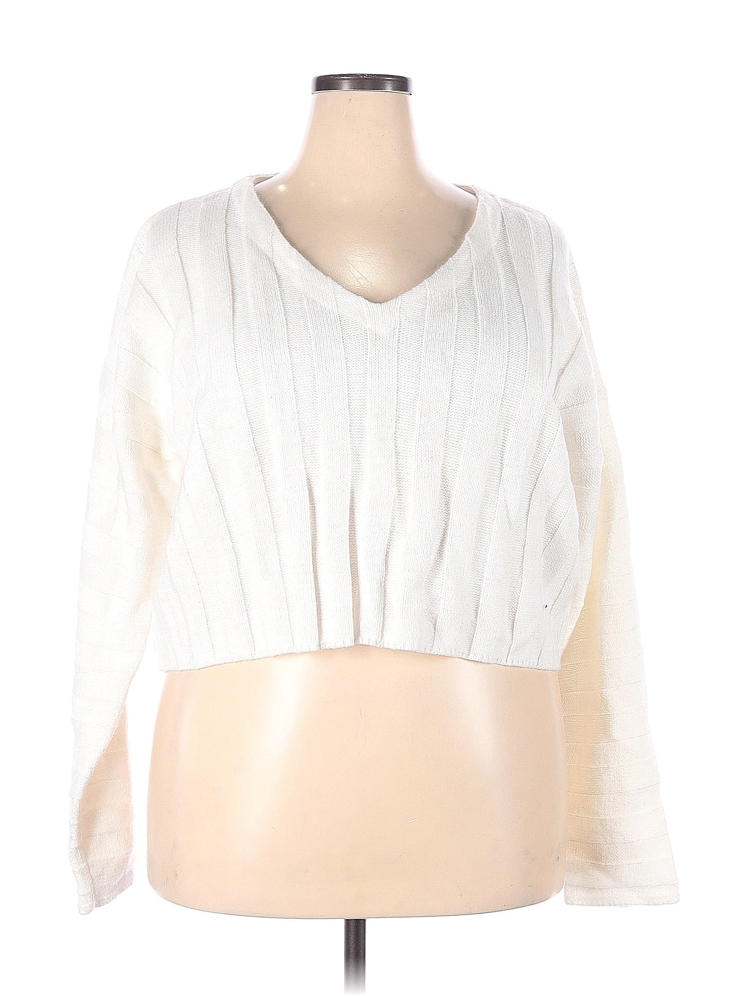 Forever 21 White Pullover Sweater Size 3X (Plus) - 37% off | thredUP