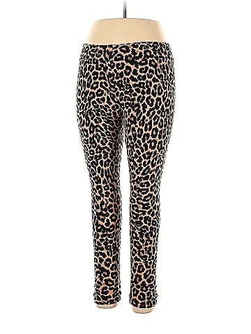 Mixit Leopard Print Multi Color Brown Leggings Size XL - 36% off