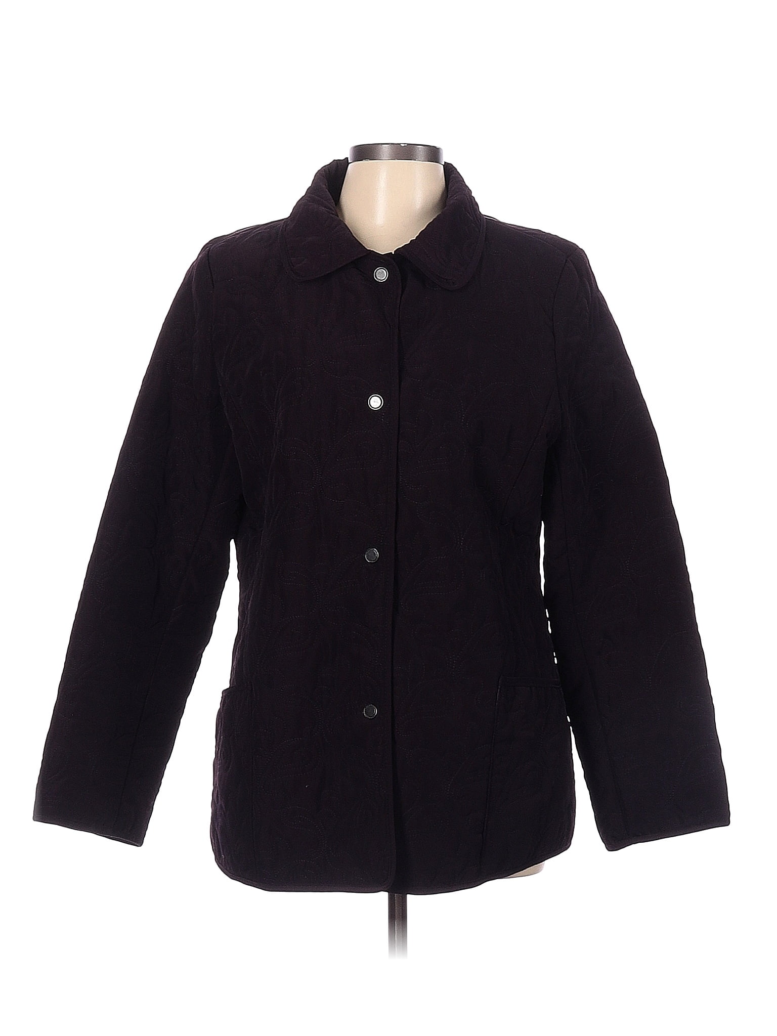 Croft & Barrow 100% Polyester Black Coat Size L - 54% off | thredUP