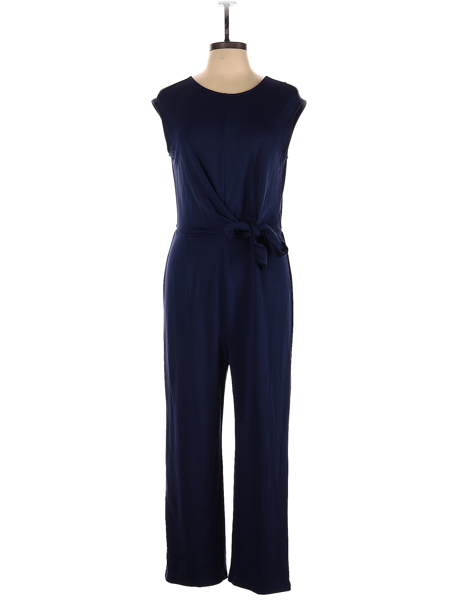 prologue Solid Navy Blue Jumpsuit Size M 47 off thredUP