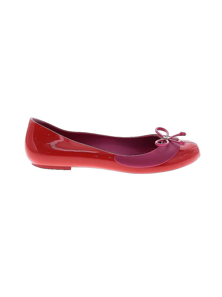 Melissa Solid Red Flats Size 35.5 - 36 - 73% off | thredUP