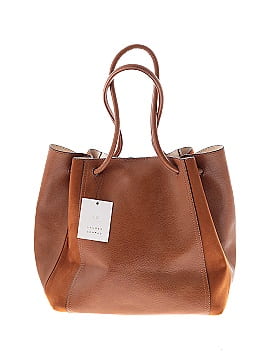 LC Lauren Conrad Runway Collect TAN Leather Tote Handbag Bag Rose Gold  hardware
