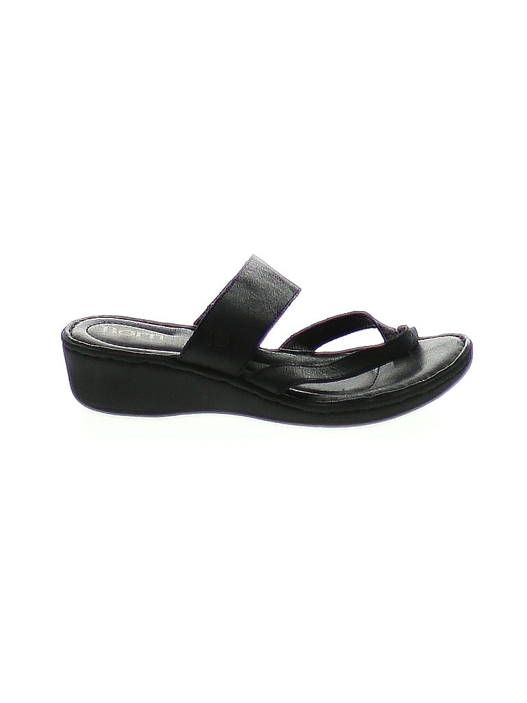 Born Crown 100% Leather Black Sandals Size 6 - 60% off | thredUP